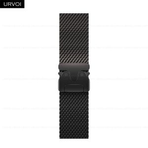 URVOI Band for Watch Ultra 4 3 2 Series 12 11 10 SE3 Stainless Steel Mesh Strap for iWatch Secure Parachute Buckle 46 49mm2026