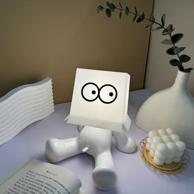 Funny Man LED Night Light Comic Lamp Statement Lamp for Living Room Bedroom Table Lamp