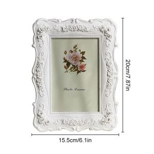Photo Frame / Bingkai Foto Frame Meja Putih Estetik Vintage Nordic Klasik / Hiasan Dekorasi Foto Meja