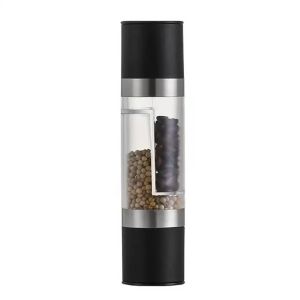 Sacesr Stainless Steel Dual Spice Grinder 2-in-1 Manual Pepper And Salt Mill with Ceramic Core Adjustable Coarseness Seasoning Tool K6R8Z