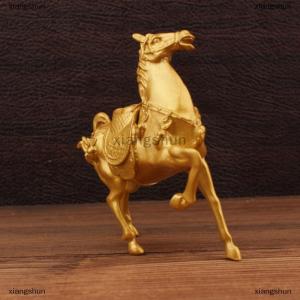[COD] xiangshun 2026 Year Zodiac Horse Statue Metal Golden Horse Model Simulation Horse Ornament Home Office Desktop Decoration Feng Shui Lucky