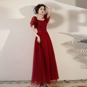 Formal Evening Dress For Women bride pregnant wedding banquet Dinner Female long Gown