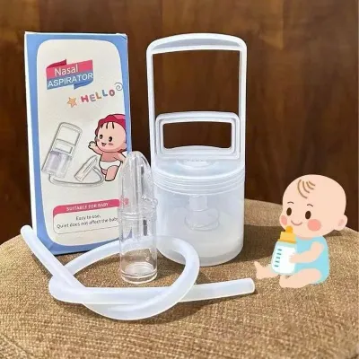 Baby Nasal Aspirator Manual Reusable Washable Safe for Infants Children for Clear Nasal Cavity Nose Cleaner