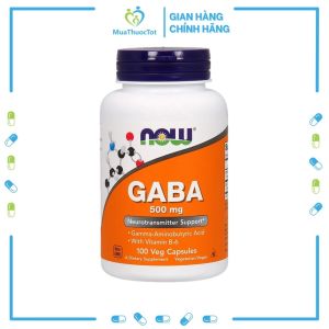Viên Uống Giúp Tăng Cường Hệ Chức Năng Thần Kinh Now Foods Gaba 500mg 100 Viên