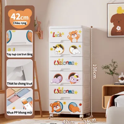 Tủ nhựa cho bé Tủ nhựa đa năng 3-6 tầng 37-65cm tủ nhựa duy tân tủ quần áo trẻ em PP an toàn tủ nhựa đựng quần áo tủ lưu trữ đồ chơi xinh xắn tiện lợi