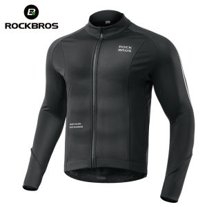 ROCKBROS Cycling Jersey Warm Fleece Long Sleeve Cycling Jacket Comfortable Windproof MTB Road Bike Clothing