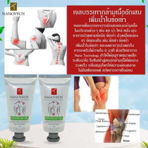 เจลลดปวด นาโนเวช Nanovech Pain Relief Gel | ลดอาการปวดเมื่อย กล้ามเนื้อ ข้อเข่าเสื่อม เถาเอ็นอ่อน | เพิ่มน้ำหล่อเลี้ยงข้อ 50 กรัม จำนวน 2 กล่อง