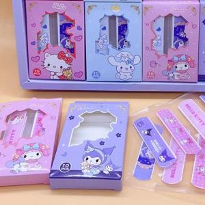Christmas Gift Halloween Miniso Kuromi Wound Protective Patch Kawaii Hello Kitty Cartoon Cute Student Portable Band-Aid Fashion Furniture Supplies New