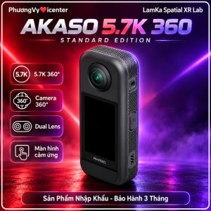 Camera Hành Động Akaso 5.7K 360 Standard Edition Dual Lens Màn Hình Cảm Ứng Camera 360 Độ - Hàng Nhập Khẩu - New