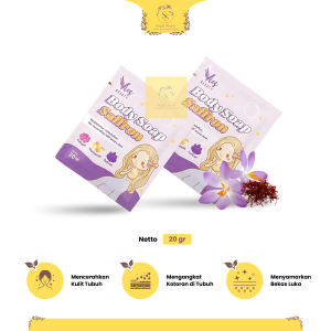 Body Soap Saffron by Vies Beauty Face And Bodysoap 20gr Pemutih Mencerahkan Kulit Badan dan Wajah BPOM