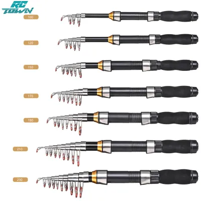 Local Stock! Telescopic Fishing Rod 1.0m-2.3m Fishing Rod Glass Rod Super Short Mini bass Bait Casting Fishing Rod