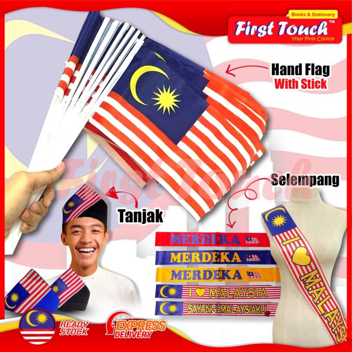 Hand Flag Malaysia Bendera Tangan Malaysia Selempang Tanjak Merdeka 3