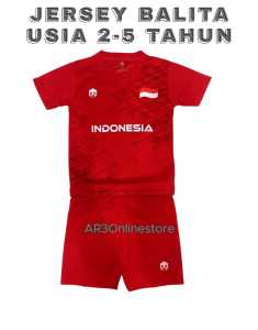 Baju olahraga anak laki/perempuan balita kaos bola futsal badminton bulutangkis tenis voli usia sekolah TK 2-5 tahun