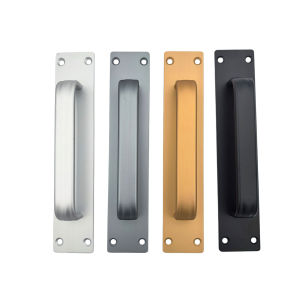 Sliding Door Handle Aluminum Alloy 2pcs Pull Plate Push Handle for Toilet CR Door with Screws Heavy Duty