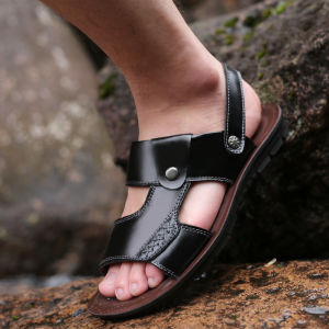 Free Shipping 2026 Summer New MenS Sandals Soft Leather Beach Shoes Casual MenS Shoes Thick-Soled Soft Leather Slippers MenS Sandals Beach Shoes Casual Shoes Soft Leather Slippers