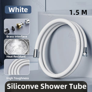 Bathroom Silicone Shower Hose Hand-Held Shower Head Hose Bendable Shower Head Tube Toilet Sprayer Tube