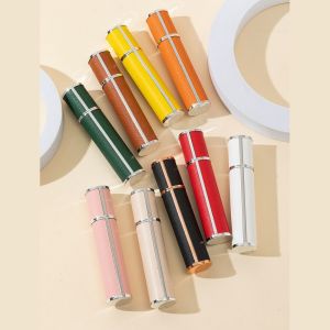 OKDEALS 10ml Perfume Bottle Empty PU Leather Cosmetic Container Portable Refillable Parfume Bottle for Woman