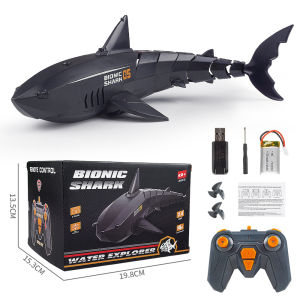 Remote Control Boat With HD Camera Rc Shark 2.4G 4 Channel 20 Minutes Electric Simulation Shark Boat Waterproof Ship Toys For Kids