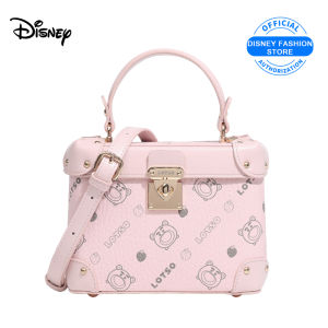 Disney LOTSO Strawberry Bear Series Box handbag for women fashion single PU leather bag womens shoulder crossbody bag