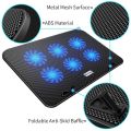 🔥【SG READY STOCK】🔥Laptop Notebook Cooling Pad Fan for 15.6 14 13 Inch Cooler with 6 Fans and 5 Adjustable Height Stand. 