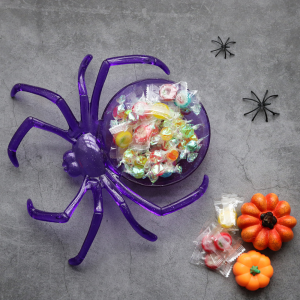 CMIEN7 Spider Shape Halloween Candy Bowl Exquisite Standing Snack Storage Props Ornament Multifunctional Fruit Bowl Halloween