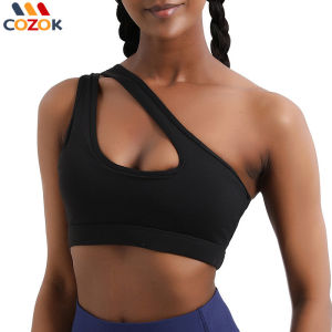 COZOK Shoulder Sports Underwear Shockproof High Strength Yoga Vest Fitness Aerobic Sports Breathable Sweat Absorbing Simple Sports Vest For Women