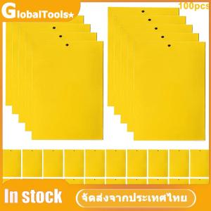 🔥【HOT】🔥30/50/100/200/500 ชิ้น ฆ่าแมลงหนอน ด้านหน้าคู่ 8x6/8x4 นิ้ว กับดักแมลงสีเหลืองสำหรับแมลงบินในพืช เช่นแมลงกินใบสีขาว แมลงเพลี้ย