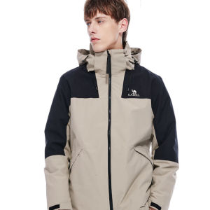 CAMEL Outdoor Men 3-in-1 Waterproof Hiking Jackets Windproof Winter Fleece Jacket