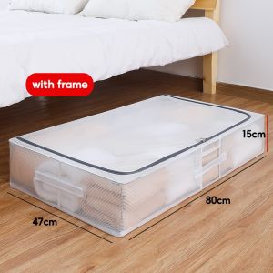 Specool® Steel frame Foldable under-bed storage box for clothes /Quilt / Shoe/ /Toy Storage dustproof