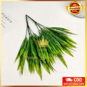 Aksesoris Grass Gerigi Cabang 5 Artificial - Tanaman Rumput Garpu Rumput Gerigi Rumput Buatan Plastik untuk Dekorasi Rumah Dekorasi Cafe dan Dekorasi Wedding atau Dekorasi Pelaminan Termurah Aritifisial Import Premium Palsu Plastik