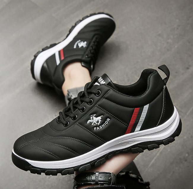 Men's All-Season PU Leather Sneakers: Non-Slip, Flexible, Breathable – Perfect for Sports, Boxing & Casual Wear main image 1