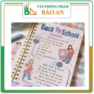 Sổ lò xo kép Caro A5 bìa nhựa - 200 trang - Văn phòng phẩm Bảo An