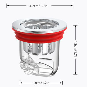 Houseeker Kitchen Bathroom Floor Drain Anti-Odor Magnetic Suction Floor Drain Removable Hair Strainer One Way Drain Automatically Shower Drain Sewer Accessories