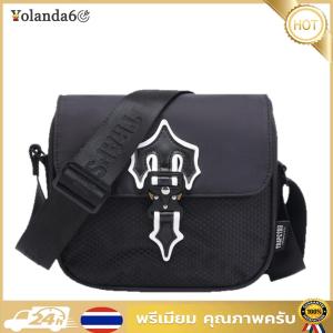 กระเป๋าสะพายข้างไนลอนกันน้ำสำหรับผู้ชาย กระเป๋าเดินทางและใช้งานประจำในสีดำและเทา พร้อมสายปรับได้
