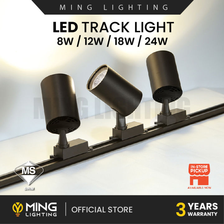 [SIRIM] LED Track Light 8W 12W 20W 24W COB Spotlight Ceiling Lighting ...