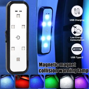 Car Door LED Welcome Atmosphere Light USB Charging Smart Induction Door Opening Safety Anti-Collision Warning Signal Light Car Accessories