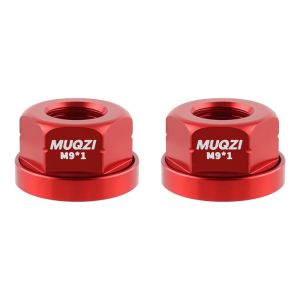FUJIN 2pcs Hợp kim nhôm Đai ốc trục xe đạp Độ bền cao M9/M10/M103/8. Phụ kiện xe đạp CNC Anodizing Vít trục sau Trục sau