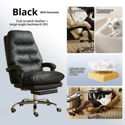 LULU Executive Chair Computer Chair Office Chair Home Leisure Recliner Study Chair Backrest Chair Sofa Chair Reclining Ideal for Home Office Study and Daily Rest Use