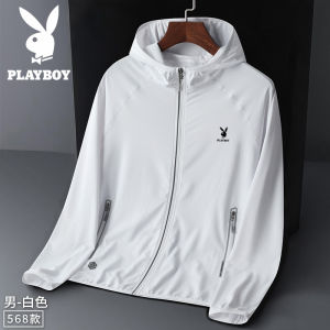 Playboy Summer New Sun Protection Clothing Outdoor Sports Outdoor Ice Silk Breathable Couple Hooded Sun Protection Clothing