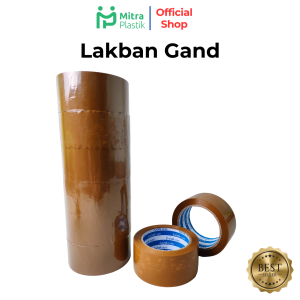 Lakban Gand Bening Coklat  2" OPP Tape Solatip 48 mm 100 yard 2 inch Setara Nachi