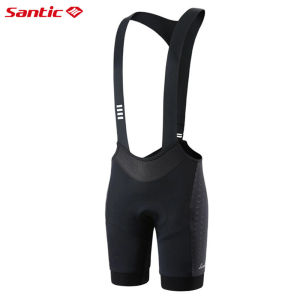 Santic Nữ Đi Xe Đạp Quần Short Yếm Chống Sốc 4D Đệm Thoáng Khí Nhanh Khô Xe Đạp Xe Đạp Quần Ngắn