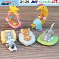 Action Figure Tom & Jerry Ornamen Boneka Kucing Dan Tikus Ukuran 3-5cm Untuk Topper Kue Interior Mobil. 
