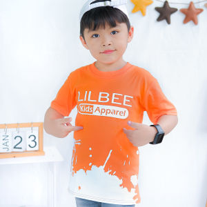 Kaos Anak Laki Laki Keren Motif Semi Fullprint Orange KL 007