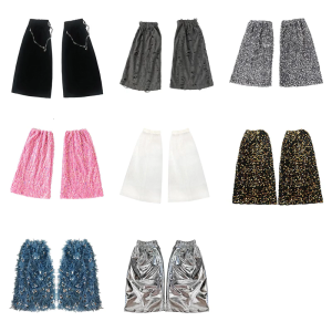 Sequins Leg Warmers Sparkles Leg Sleeves 80 Dances Party Knee High Leg Socks for Women Girls Harajuku Leg Cover Gifts