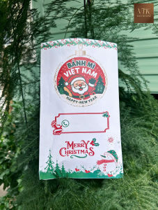 Túi Đựng Bánh Mì Giáng SinhTúi Đựng Bánh Mì 14x24 Có Khung Điền Túi Đựng Bánh Noel Xinh Xắn Rực Rỡ In Túi Bánh Mì Chủ Đề Nhiều Màu Sắc