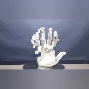 xpkQ Art Mosaic Hand Palm Artwork Statue Resin White Artistic Hand Statue Abstract Hand Palm Modern Decor Ornaments Key Holder H8M4T