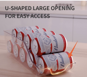 ReTouch Acrylic Refrigerator Box Soda Box Transparent Container with Lid for Drink Fruits Vegetable TY-0642