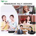 TNW A30 Wireless Clip on Mic Microphone Dual Mikrofon Wireless Mikrofon hp Lavalier Microphone wireless Plug & Play Lapel Mic dan Charging Case for TikTok YouTube Facebook Live Stream. 