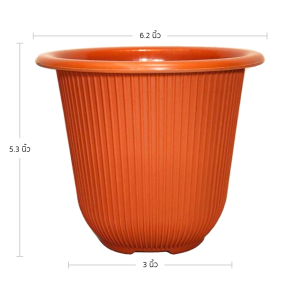 กระถาง กระถางต้นไม้ มินิมอล ฮีโร่ + จาน ขนาด 6 นิ้ว สีดำ สีขาว สีเทา สีอิฐ Bundle 5 ใบ ชิ้น อัน