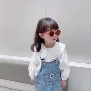 儿童墨镜防紫外线宝宝太阳镜男女宝婴儿眼镜潮拍照时尚新款Childrens sunglasses UV resistant baby sunglasses mens and womens baby glasses trendy and fashionable new styles for taking photos